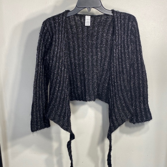 Mixit Sweaters - Mixit Women's Black and Gray Textured Cardigan